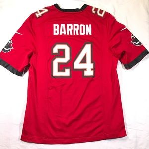 Men's Tampa Bay Buccaneers 24 BARRON Nike Red Game Jersey | SZ SMALL